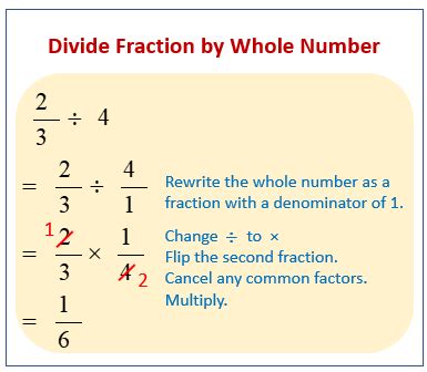 We know that if this were a whole number being divided by {eq}2 {/eq}, we would essentially cut that number in half. The same idea is still happening when we have a fraction. For example, we can ...